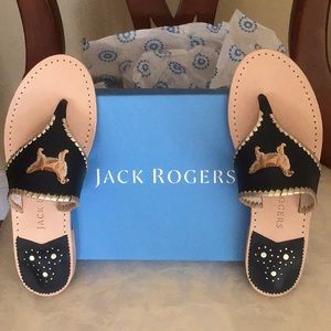 Jack Rogers golden retriever sandals
